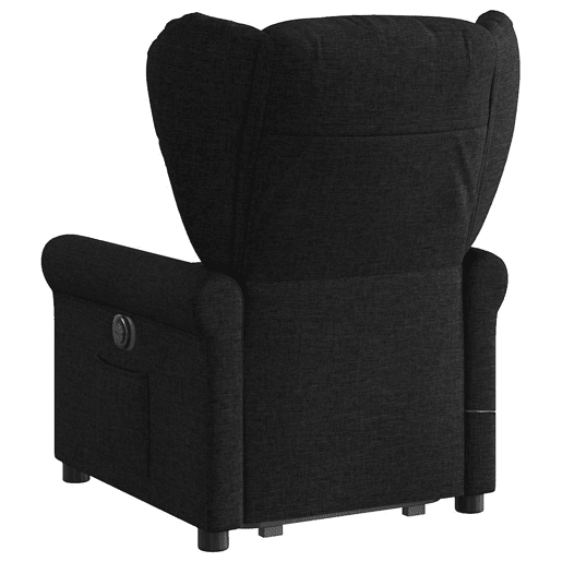 Poltrona elétrica elevatória massagens - Poltrona relax tecido preto