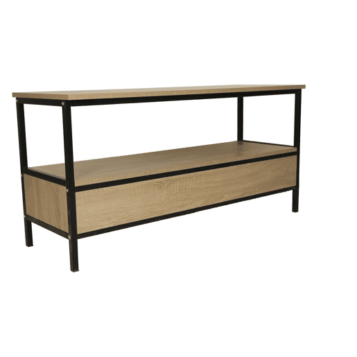 Móvel de TV estilo industrial com gaveta Detroit - 113 x 40 x 55 cm - Bege
