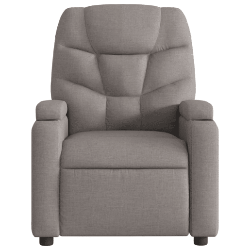 Poltrona de massagens reclinável - Poltrona relax tecido cinzento-acastanhado