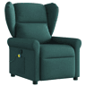 Poltrona de massagens reclinável - Poltrona relax tecido verde-escuro
