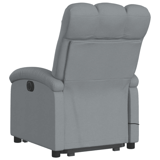 Poltrona elétrica reclinável massagens - Poltrona relax tecido cinzento-claro
