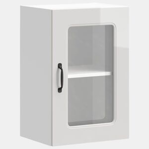 Armário parede de cozinha - Cozinha modular porta vidro branco alto brilho