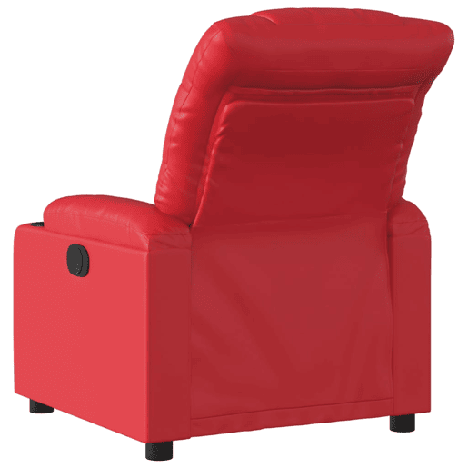 Poltrona reclinável - Poltrona relax couro artificial vermelho Poltrona reclinável - Poltrona relax couro artificial vermelho