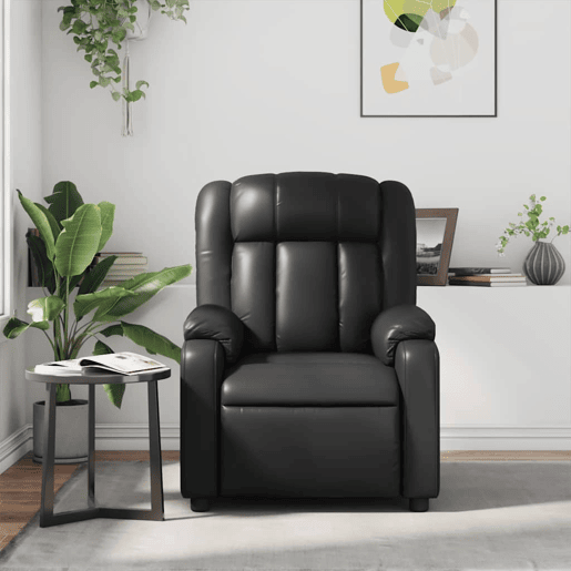 Poltrona de massagens reclinável - Poltrona relax couro artificial preto