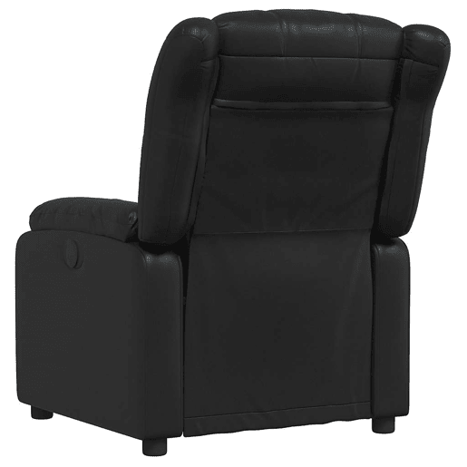 Poltrona de massagens reclinável - Poltrona relax couro artificial preto