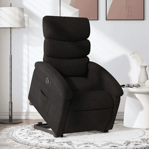 Poltrona reclinável - Poltrona relax elétrica tecido preto