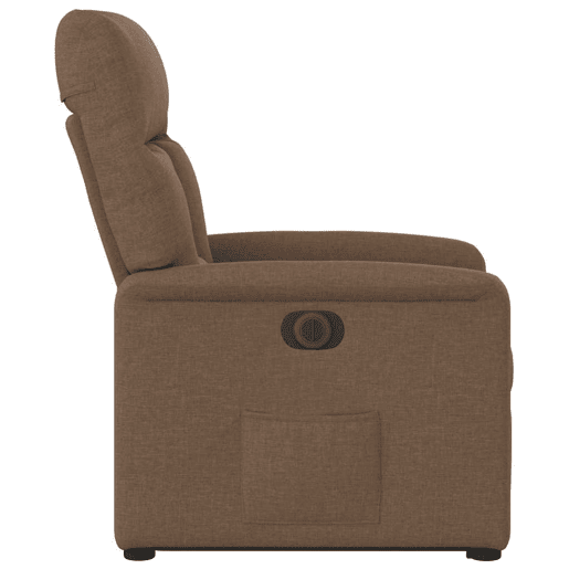 Poltrona reclinável - Poltrona relax elétrica tecido castanho
