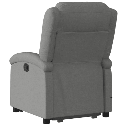Poltrona elétrica elevatória massagens - Poltrona relax tecido cinzento-escuro