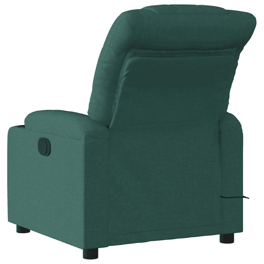 Poltrona de massagens reclinável - Poltrona relax tecido verde-escuro