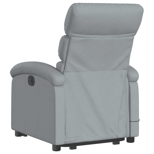 Poltrona elétrica reclinável massagens - Poltrona relax tecido cinzento-claro