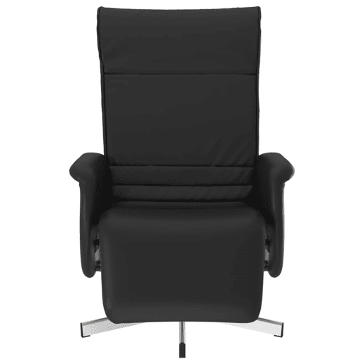 Cadeira reclinável - Poltrona relax com apoio de pés couro artificial preto Cadeira reclinável - Poltrona relax com apoio de pés couro artificial preto