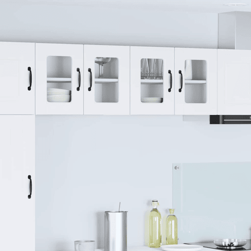 Lote de 2 Armários de cozinha suspendidos - Cozinha modular Colgantes Branco 60 x 31 x 40 cm