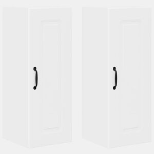 Lote de 2 Armários de cozinha suspendidos - Cozinha modular Colgantes Branco 30 x 31 x 80 cm