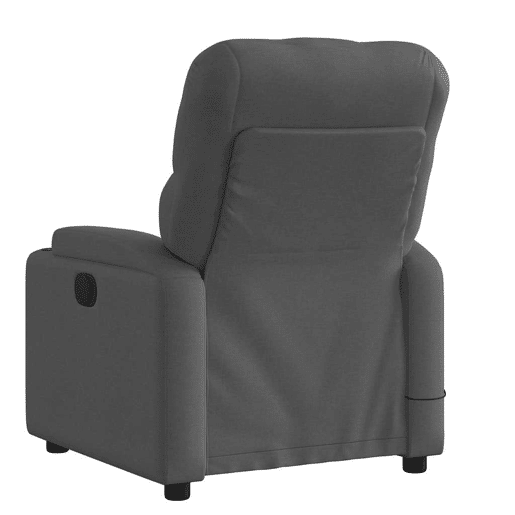 Poltrona de massagens reclinável - Poltrona relax tecido cinzento-escuro