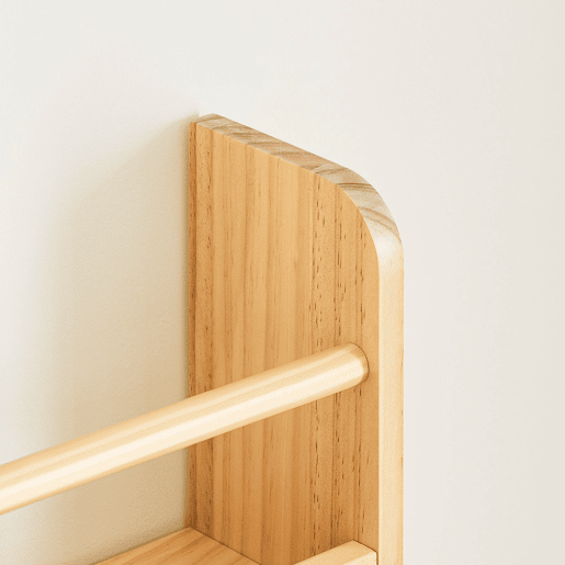 SoBuy KMB08-N Estante de parede Montessori para crianças com 4 prateleiras Estante para crianças Estante para sala de jogos para crianças Natural 80x12x118cm
