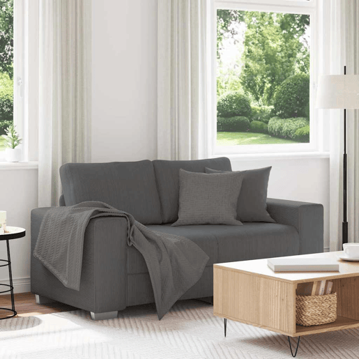 Sofá-luvas, Sofá fixo 120 cm tecido corduroy cinzento-escuro