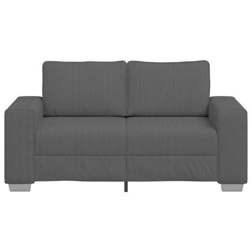 Sofá-luvas, Sofá fixo 120 cm tecido corduroy cinzento-escuro