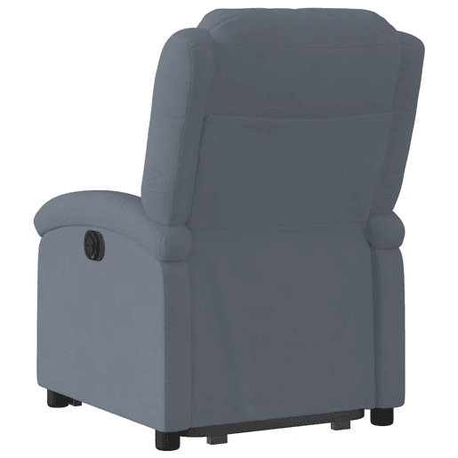 Poltrona reclinável - Poltrona relax elétrica veludo cinzento-escuro
