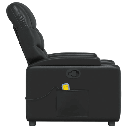 Poltrona de massagens reclinável - Poltrona relax couro artificial preto