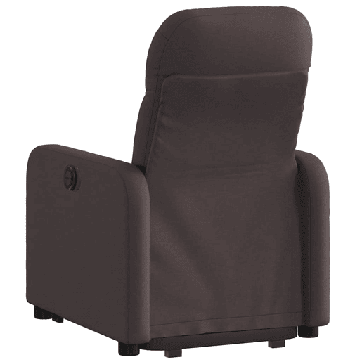 Poltrona reclinável - Poltrona relax elétrica tecido castanho-escuro
