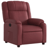 Poltrona reclinável - Poltrona relax couro artificial vermelho tinto