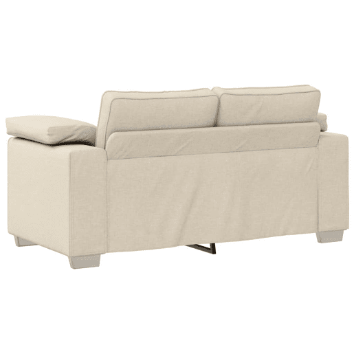 Sofá 3 lugares, Sofá fixo Bege 160 x 77 x 82 cm Tecido de mistura de linho