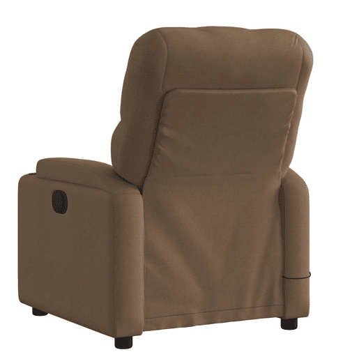 Poltrona de massagens reclinável - Poltrona relax tecido castanho