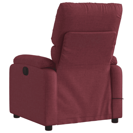 Poltrona de massagens reclinável - Poltrona relax tecido vermelho tinto