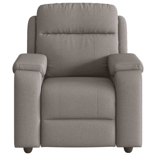 Poltrona de massagens reclinável - Poltrona relax tecido cinzento-acastanhado