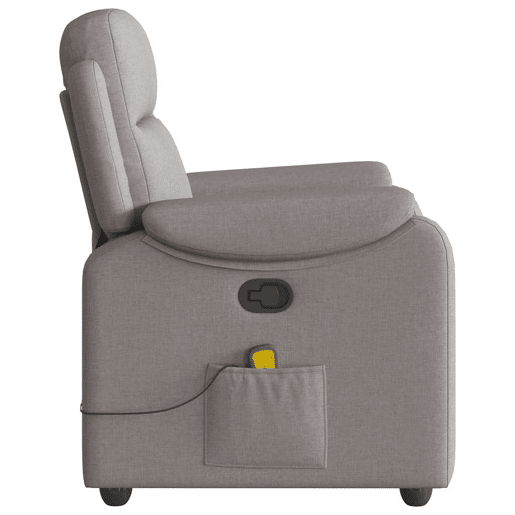 Poltrona de massagens reclinável - Poltrona relax tecido cinzento-acastanhado