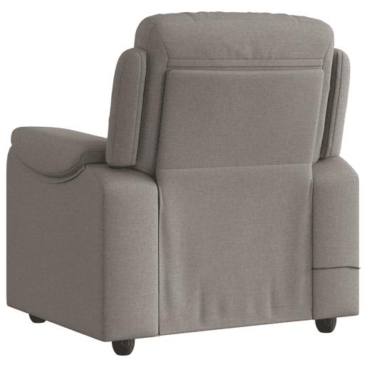 Poltrona de massagens reclinável - Poltrona relax tecido cinzento-acastanhado