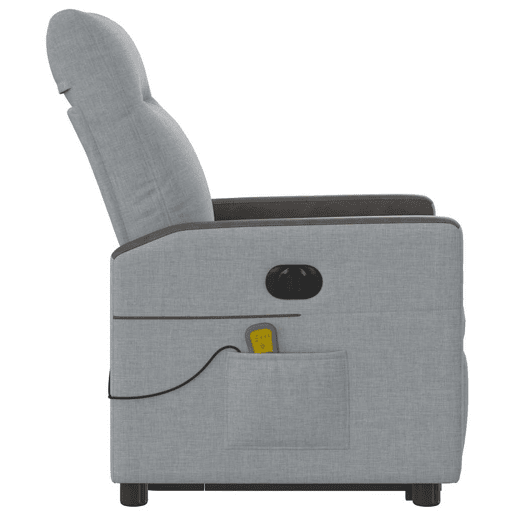 Poltrona elétrica reclinável massagens - Poltrona relax tecido cinzento-claro