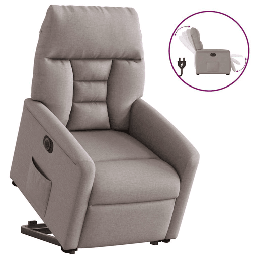 Poltrona reclinável - Poltrona relax elétrica cinza-acastanhado