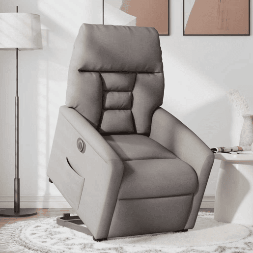 Poltrona reclinável - Poltrona relax elétrica cinza-acastanhado