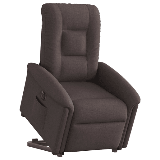 Poltrona reclinável - Poltrona relax elétrica tecido castanho-escuro
