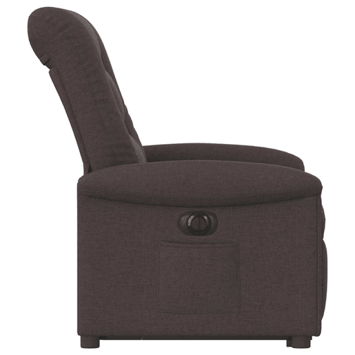 Poltrona reclinável - Poltrona relax elétrica tecido castanho-escuro