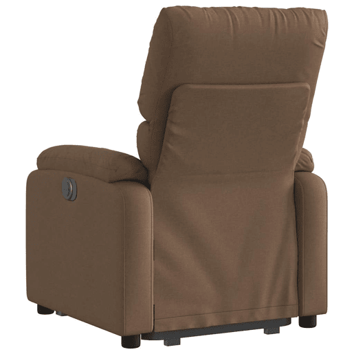 Poltrona reclinável - Poltrona relax elétrica tecido castanho