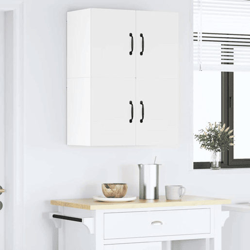 Lote de 2 Armários de cozinha suspendidos - Cozinha modular Colgantes Branco 60 x 31 x 40 cm