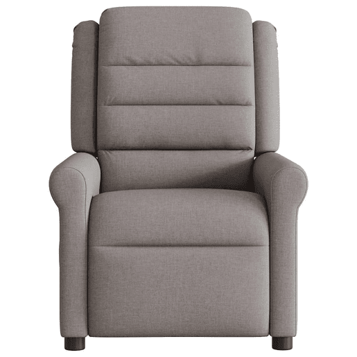Poltrona de massagens reclinável - Poltrona relax tecido cinzento-acastanhado