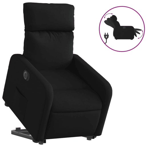 Poltrona reclinável - Poltrona relax elétrica tecido preto