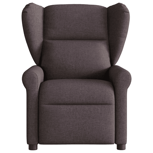 Poltrona de massagens reclinável - Poltrona relax tecido castanho-escuro Poltrona de massagens reclinável - Poltrona relax tecido castanho-escuro