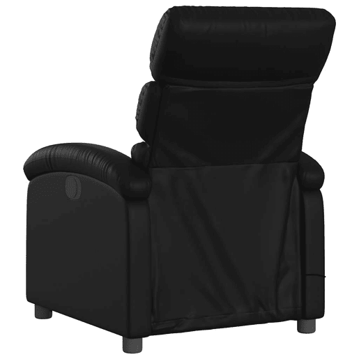 Poltrona massagens reclinável - Poltrona relax elétrica couro artificial preto