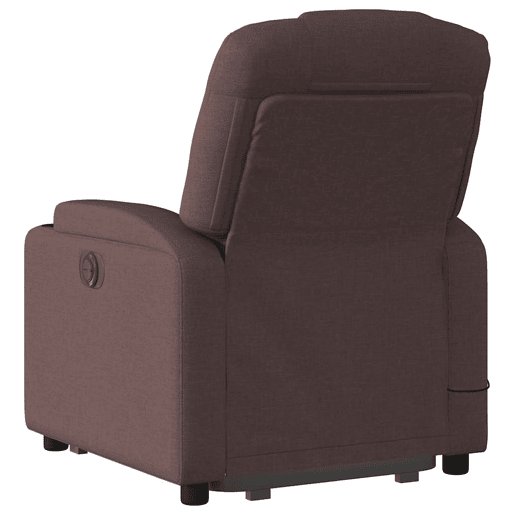 Poltrona elétrica massagens - Poltrona relax tecido castanho-escuro