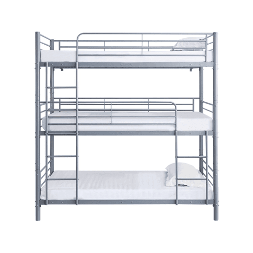 Beliche triplo de metal HAVIN - 90 x 190 cm - Cinza