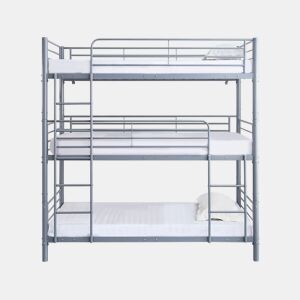 Beliche triplo de metal HAVIN - 90 x 190 cm - Cinza