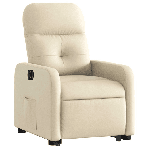 Poltrona reclinável - Poltrona relax elétrica tecido cor creme