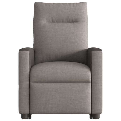 Poltrona elétrica elevatória massagens - Poltrona relax tecido cinza-acastanhado