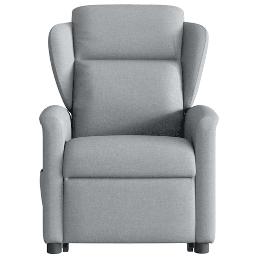 Poltrona elétrica reclinável massagens - Poltrona relax tecido cinzento-claro