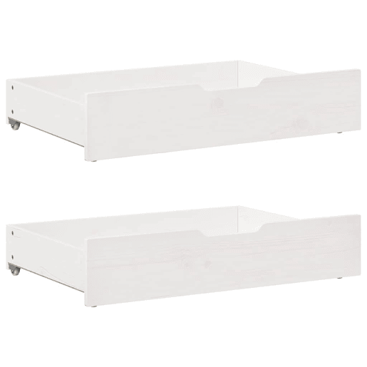 Sofá-cama, Sofá conversível c gavetas 90x200cm madeira de pinho maciça branco