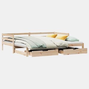 Sofá-cama, Sofá conversível com gavetão e gavetas sem colchão 80x200 cm